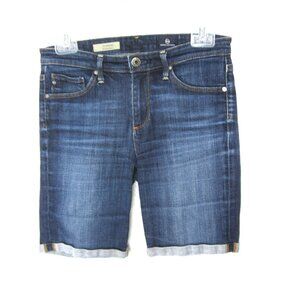 AG The Brooke Bermuda Denim Jeans Shorts Size 26 8" Inseam Stretch